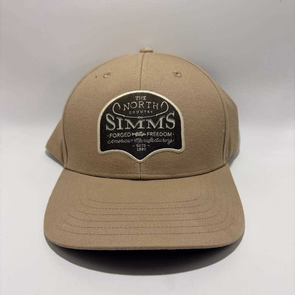 Simms Fishing Forged for Freedom North Country Tan Snapback Hat Cap OSFM